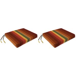 19 in. L x 17 in. W x 2 in. T Islip Cayenne Outdoor Rectangular Chair Pad Seat Cushion (2-Pack)