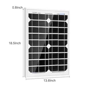 20-Watt 12-Volt Mono Solar Panel, Compatible with Portable Chest Fridge Freezer Cooler