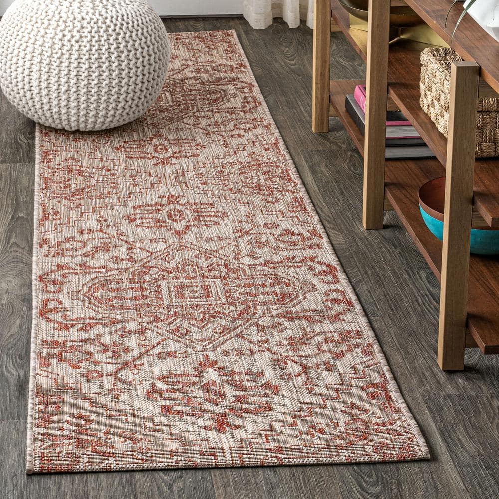 Estrella Bohemian Medallion Textured Weave Indoor/Outdoor Area Rug