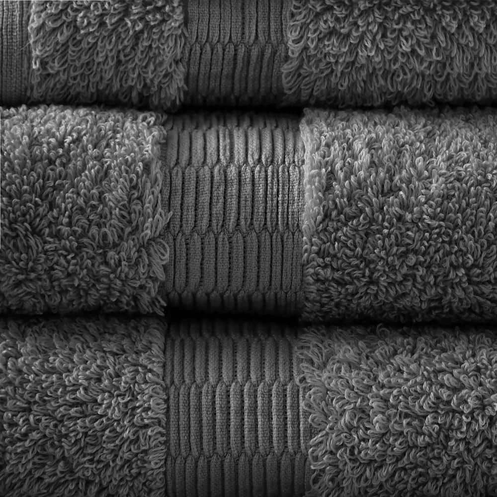 Luxurious Egyptian Cotton 6-Piece Towel Set in Gray