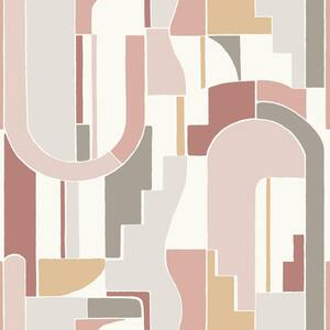 Odele Blush Pink Geometric Archways Wallpaper Sample
