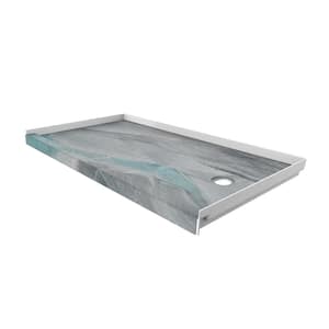 30 in. x 60 in. Single Threshold Shower Base with Right Hand Drain in Triton