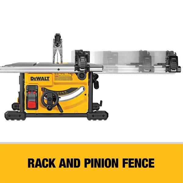 DeWalt DWE7485W7440 15 Amp Corded 8-1/4 in. Compact Jobsite Tablesaw with Bonus Heavy-Duty Rolling Table Saw Stand