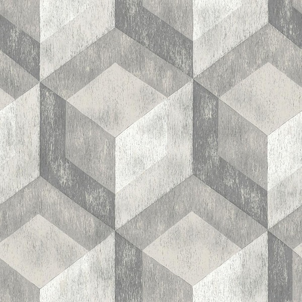 NuWallpaper Bauhaus Weathered Wood Vinyl Peel & Stick Wallpaper Roll (Covers 30.75 Sq. Ft.)