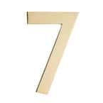 5 in. Polished Brass House Number 7