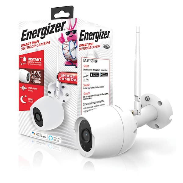 Energizer Smart White Wired Outdoor 1080p Security Camera