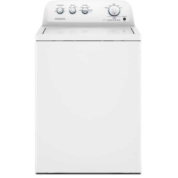 3.8 cu. ft. Top-Load Washer with Dual Action Agitator, 8 Wash Cycles, Stainless Steel Tub, in White