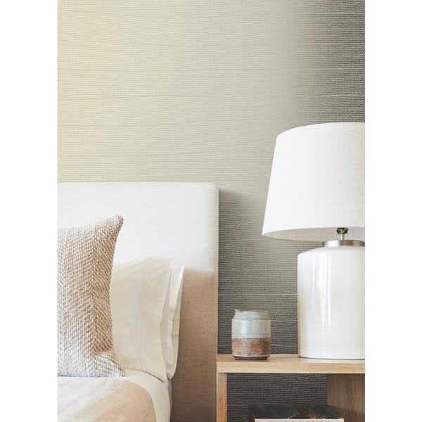 Taupe Natural Grid Matte Non-pasted Non-Woven Paper Wallpaper