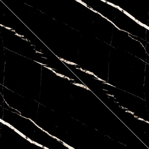 Tavish Nero 32 in. W x 64 in. L Polished Porcelain Floor and Wall Tile (14.22 sq. ft./Each)