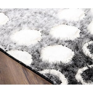 Dixie Black Shag 4 ft. x 6 ft. Area Rug