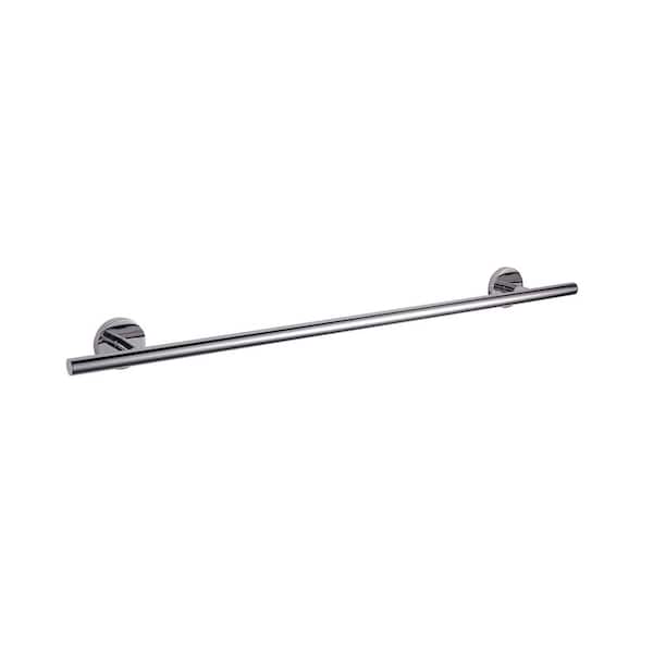 Lexora Bagno Nera Stainless Steel 30 in. Towel Bar in Chrome