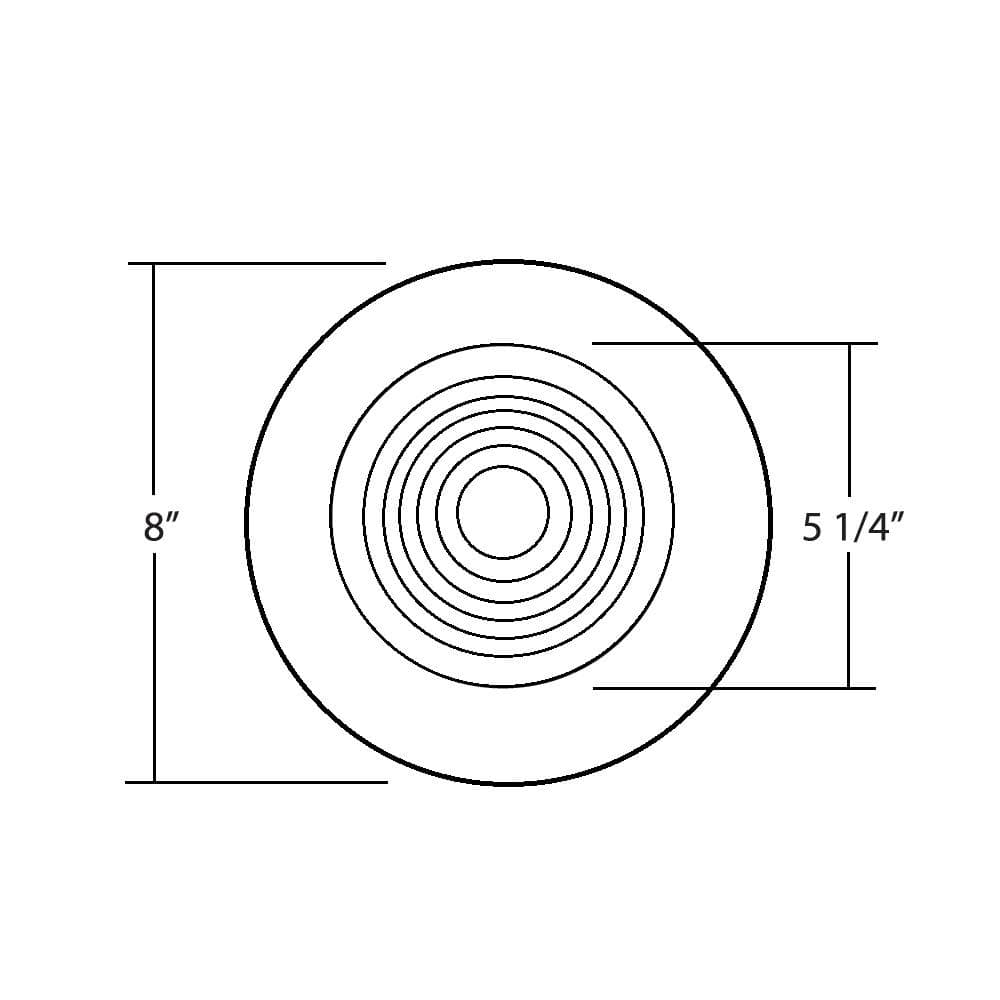 Bronze and Glass 6'' Shower Recessed Trim