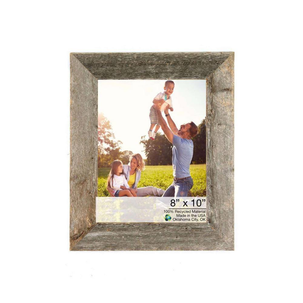 HomeRoots Josephine 8 in. x 10 in. Natural Weathered Gray Picture Frame