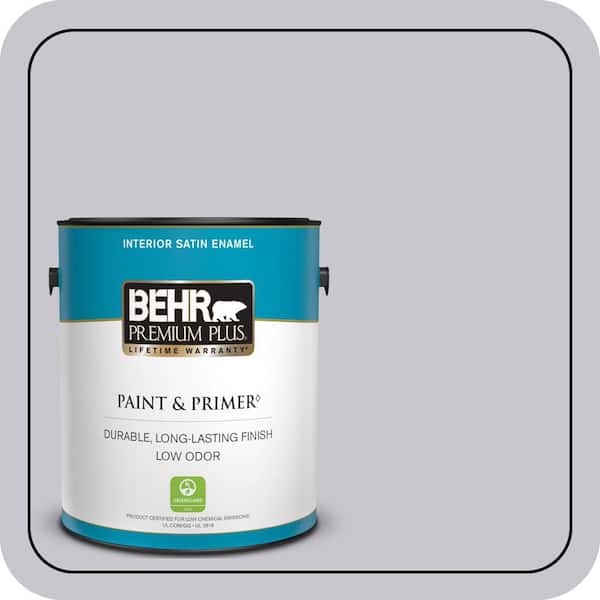 BEHR PREMIUM PLUS 1 gal. #N550-2 Centre Stage Satin Enamel Low Odor Interior Paint & Primer
