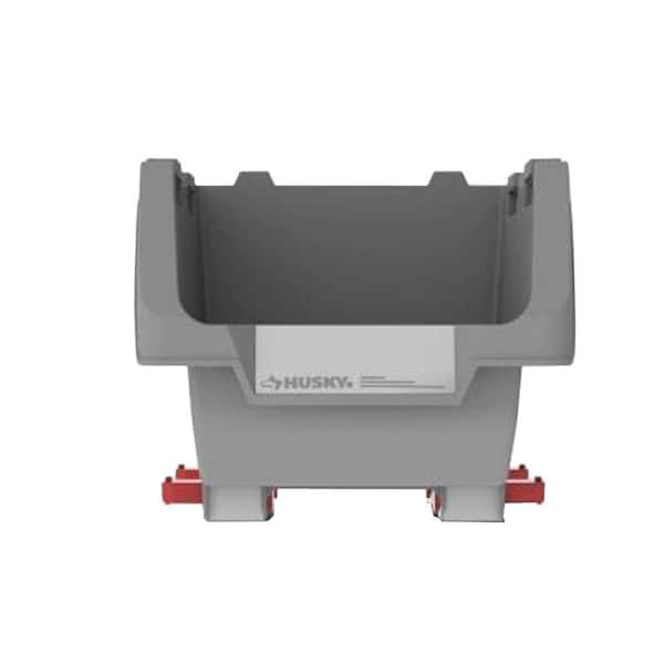Husky 12 in. Stackable Click Bin, Gray