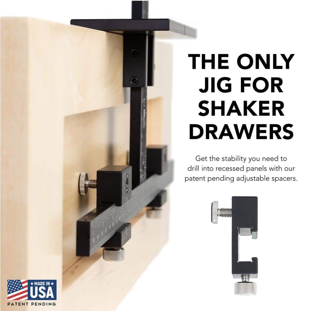 Precision Black Aluminum Cabinet Hardware Jig
