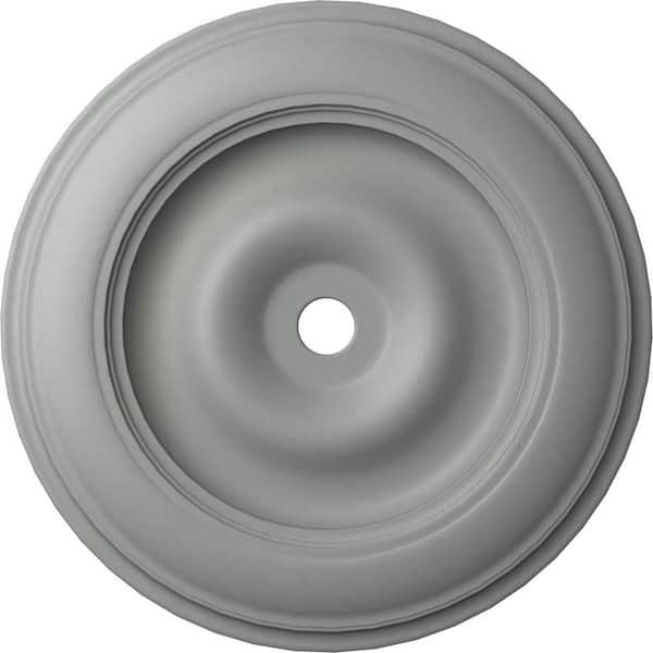 Ekena Millwork 44-1/2" x 4" ID x 4" Classic Urethane Ceiling Medallion (Fits Canopies up to 8-1/4"), Primed White