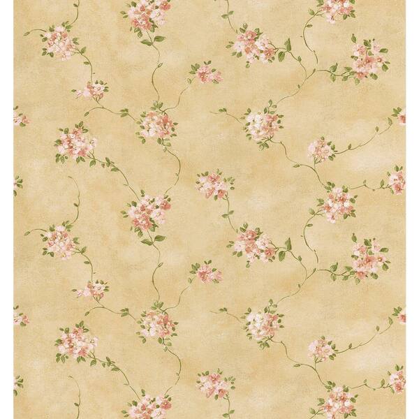 Brewster 8 in. W x 10 in. H Misty Floral Wallpaper Sample