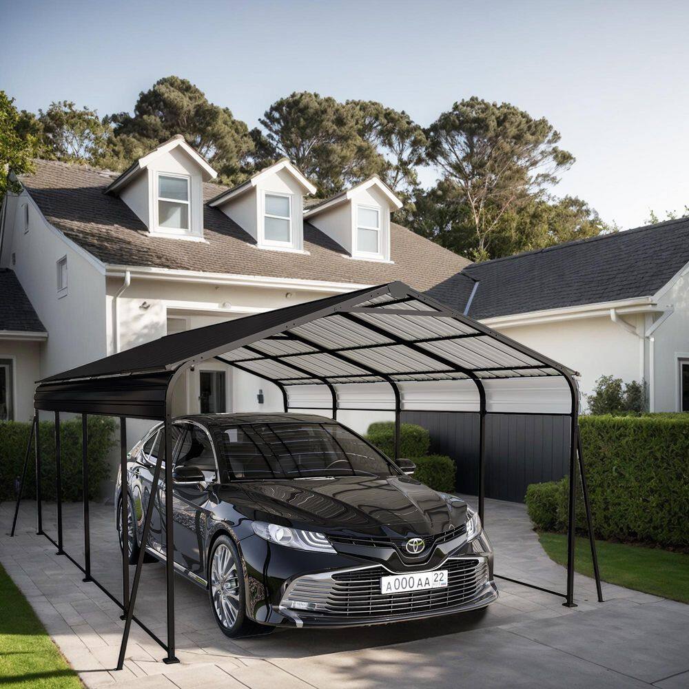 12 ft. W x 20 ft. D Metal Carport, Outdoor Storage Heavy Duty Metal Canopy 