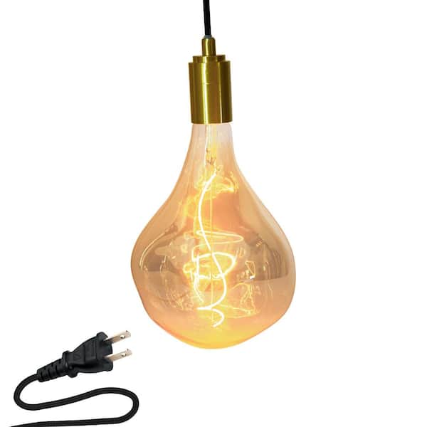 Brightech Scorpio 4-Watt 1-Light Gradient Dimming Antiqued Brass Modern Industrial LED Pendant Light