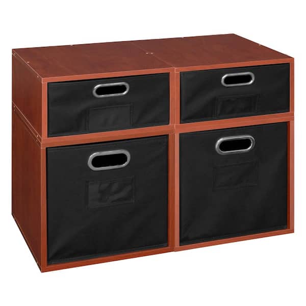 null 19.5 in. H x 26 in. W x 13 in. D Wood 4- Cube Organizer