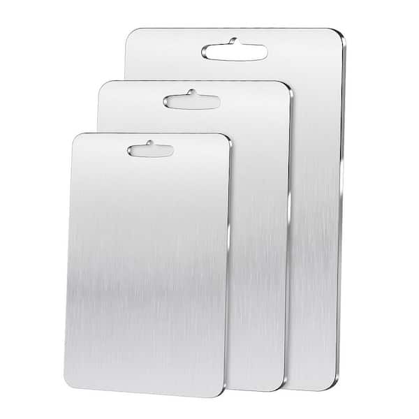 Titanium Cutting Board Set of 3 in Sizes 11.5x8, 14x10, 18x12 Inches for Diverse Kitchen Tasks