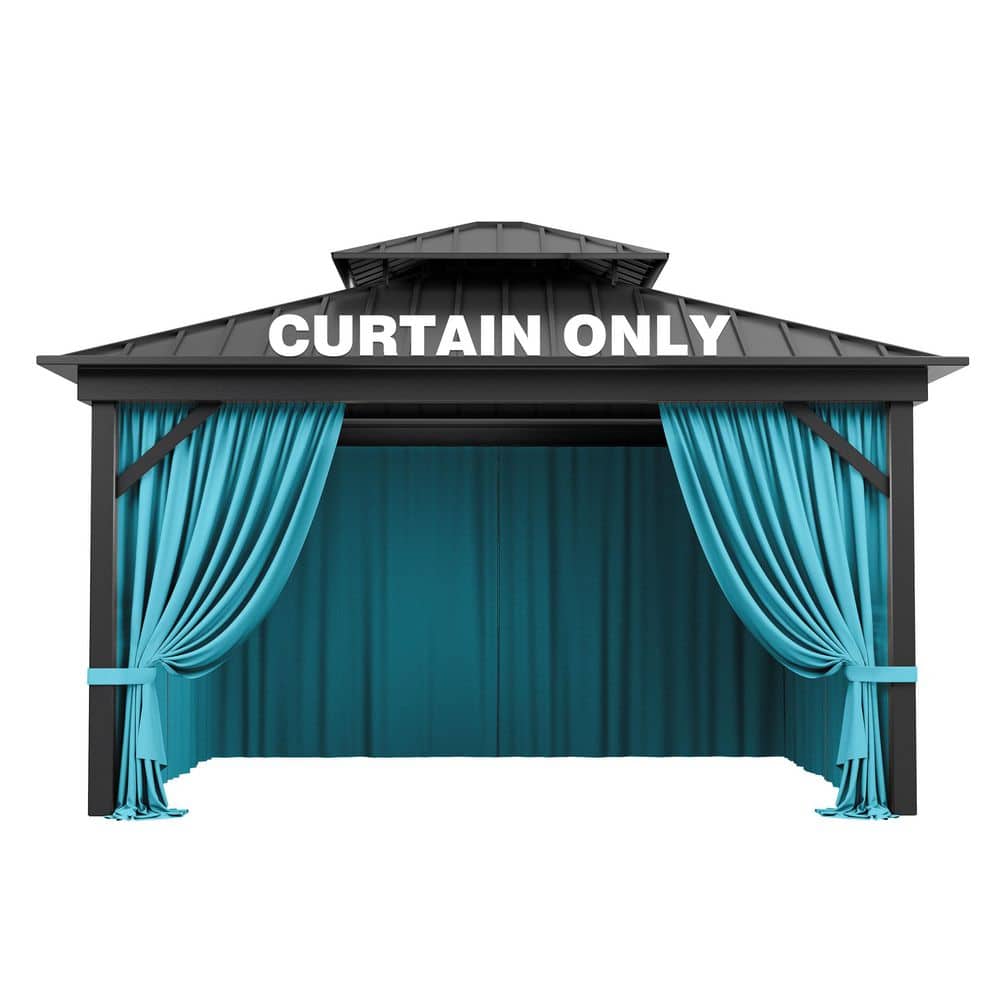 10 ft. x 12 ft. Universal Outdoor Privacy Curtains, Gazebo Curtain Replacement with Zipper Lake (4-Side Curtain Only) price history on PriceWatchPro