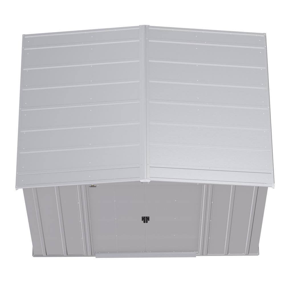 Arrow 8' x 6' Flute Grey Steel Storage Shed