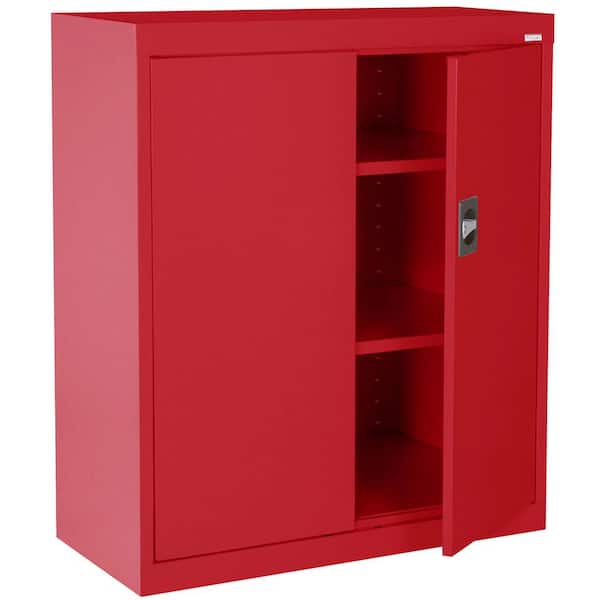 Elite Series 3-Shelf Steel Garage Counter Height Freestanding Cabinet in Red ( 36 in. W x 36 in. H x 18 in. D )