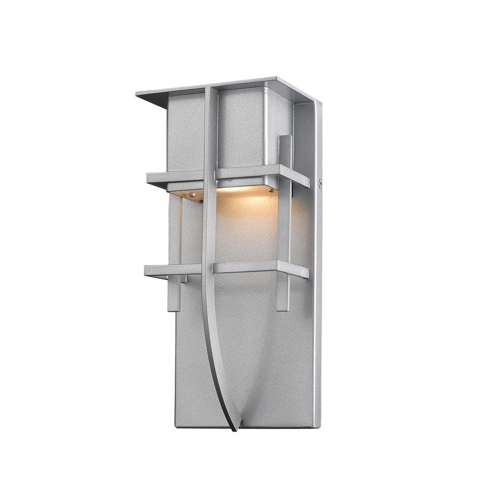 Stillwater 11-Watt 10.75 in. Silver Integrated LED Aluminum Hardwired Outdo