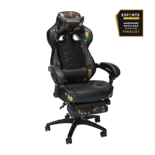RESPAWN 110 Racing Style Gaming Chair, Reclining Chair with Footrest, in Forest Camo (RSP-110-FST)