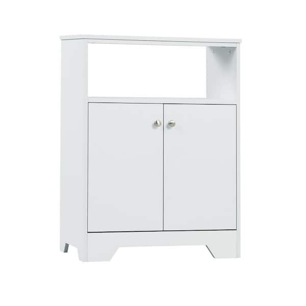 WELLFOR White Slab Door Stock Ready to Assemble Freestanding Base Kitchen Cabinet 24 in. x 32 in. x 12 in.