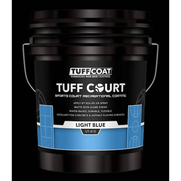 Tuff Court UT-410 5-Gl Light Blue Non-Skid Durable Sport Court Paint Coating for Pickleball, Tennis and Basketball Court