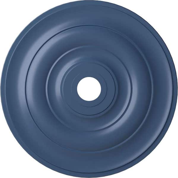 Ekena Millwork 1-1/2" x 26-1/2" x 26-1/2" Polyurethane Jefferson Ceiling Medallion, Hand-Painted Americana