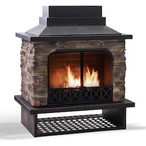 Electra 48.03 in. Wood Burning Fireplace