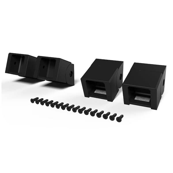 Inspire Railing Stair Aluminum Black Sand Brackets (Box of 4)