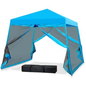 10 ft. x 10 ft. Slant Leg Pop Up Gazebo Tent with Mosquito Netting