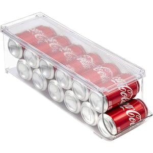 1-Pack Clear Plastic Stackable Dispenser Holds 12 Cans Can Holder