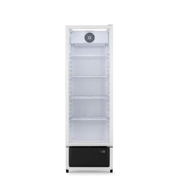 21 in. W 10 cu. ft. Commercial Glass Door Merchandiser Display Refrigerator in White
