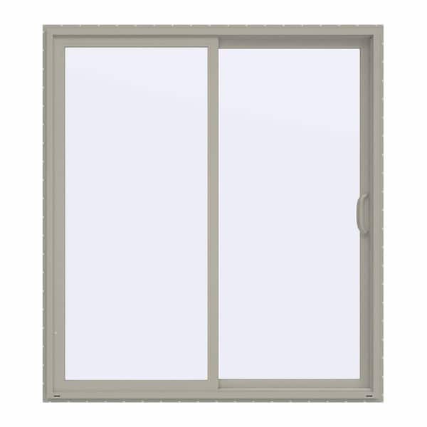 JELD-WEN 72 in. x 80 in. V-4500 Contemporary Desert Sand Vinyl Right-Hand Full Lite Sliding Patio Door
