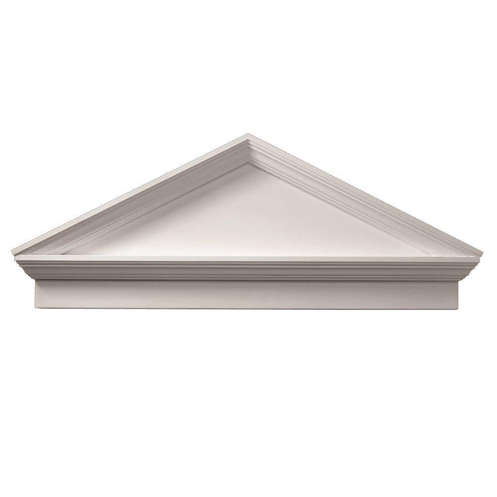 Fypon 47-1/2 in. x 19-1/2 in. x 3-1/8 in. Polyurethane Combination Peaked Cap Pediment, White -  CPCP48