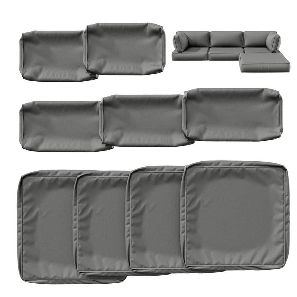 9-Piece 25.6 in. Outdoor Cushion Covers Light Grey price history on PriceWatchPro