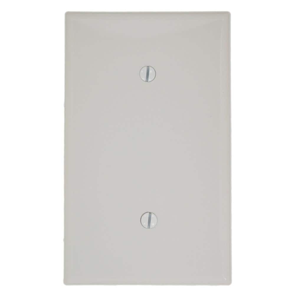 White Thermoplastic 1-Gang Blank Wallplate