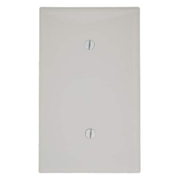 Leviton 1-Gang No Device Blank Wallplate, Standard Size, Thermoplastic Nylon, Strap Mount, White