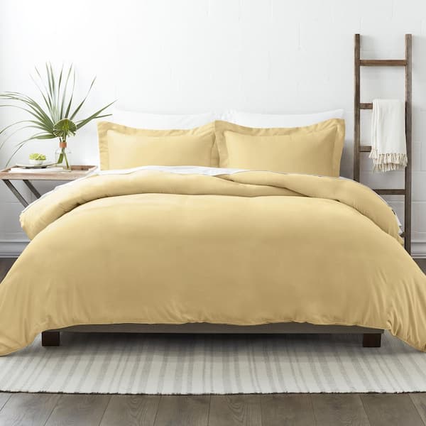 Becky Cameron Performance Gold Twin 3-Piece Duvet Cover Set