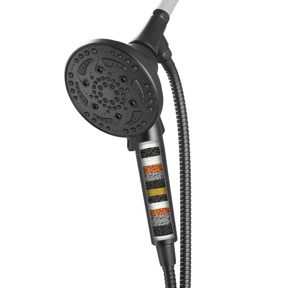 Zalerock 7-Spray Pattern 4.92 in. Wall Mount Handheld Shower Heads 1.8 ...
