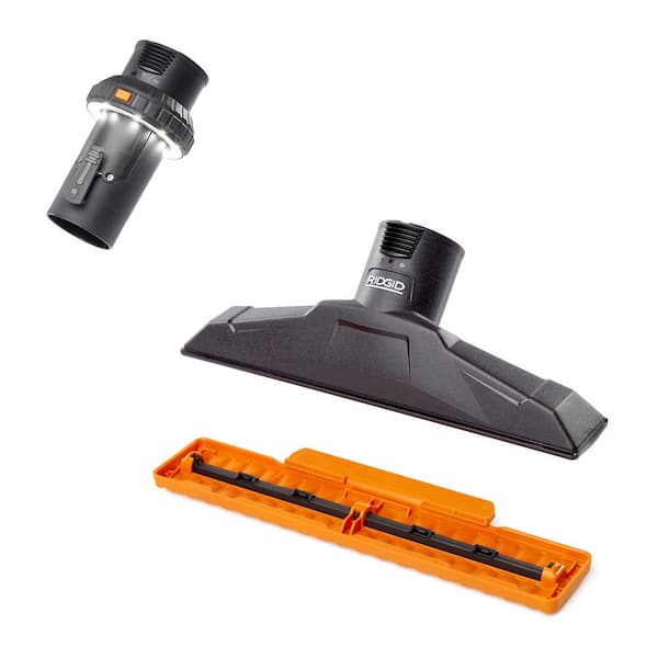 2-1/2 in. MAX2510 NXT Max Locking Floor Tool with Squeegee and LA2536 LED Lighted Cuff for RIDGID NXT Wet Dry Vacs