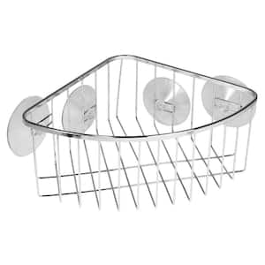 Suction Corner Shower Basket in Chrome
