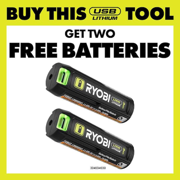 USB Lithium Starter Kit with (2) 2.0 Ah Batteries and 3-Port Charger