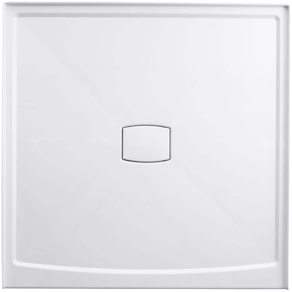 Archer 60" White Acrylic Alcove Shower Base with Center Drain